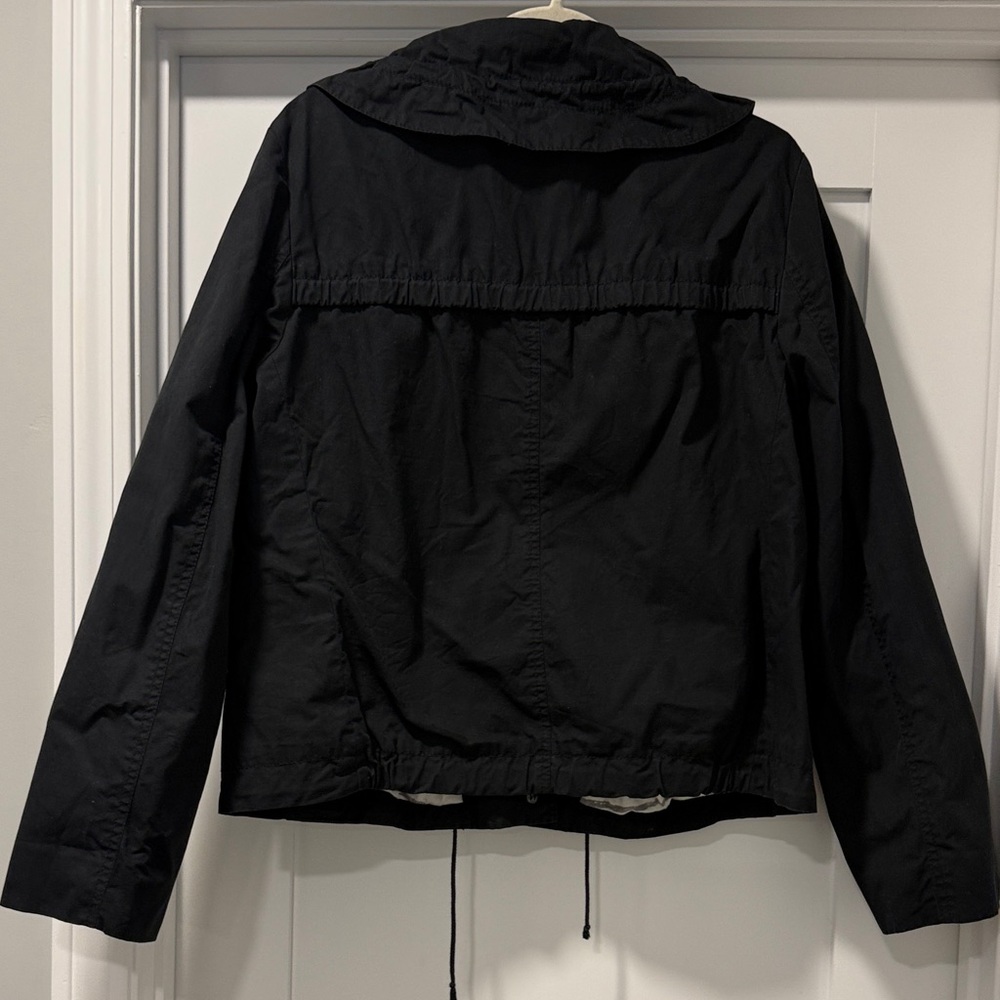 LOFT Black Ruffle Utility Jacket - Picture 6 of 6